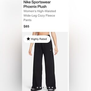 New! With Tags! Women Nike Sportswear Phoenix Plush Pants, Medium
